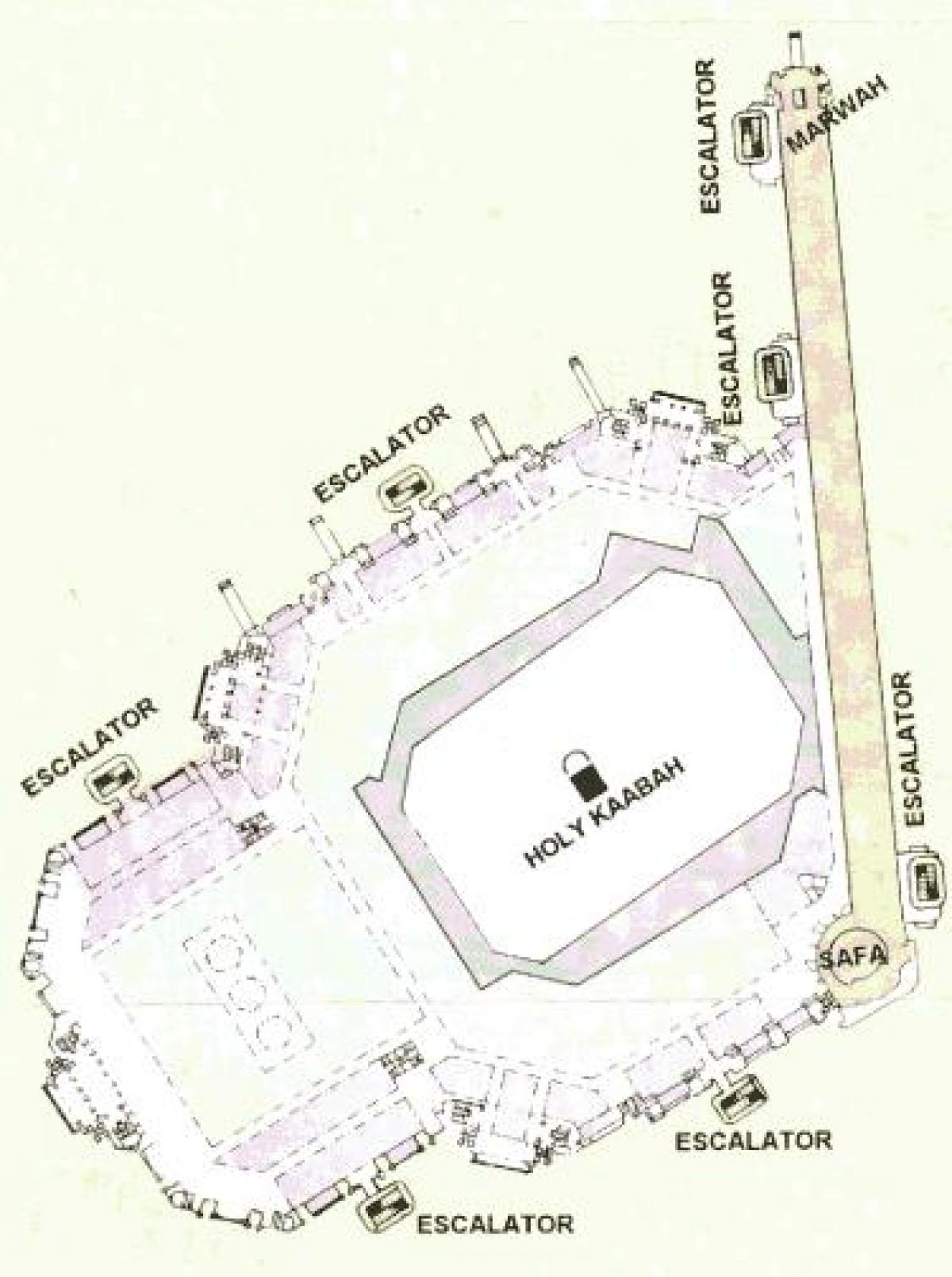 mapa de la Kaaba sharif