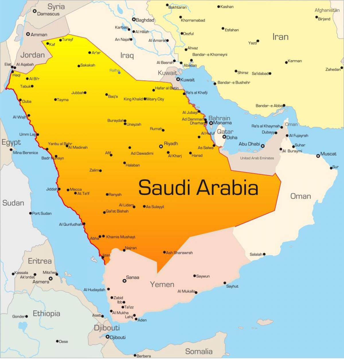 La meca, arabia saudita mapa