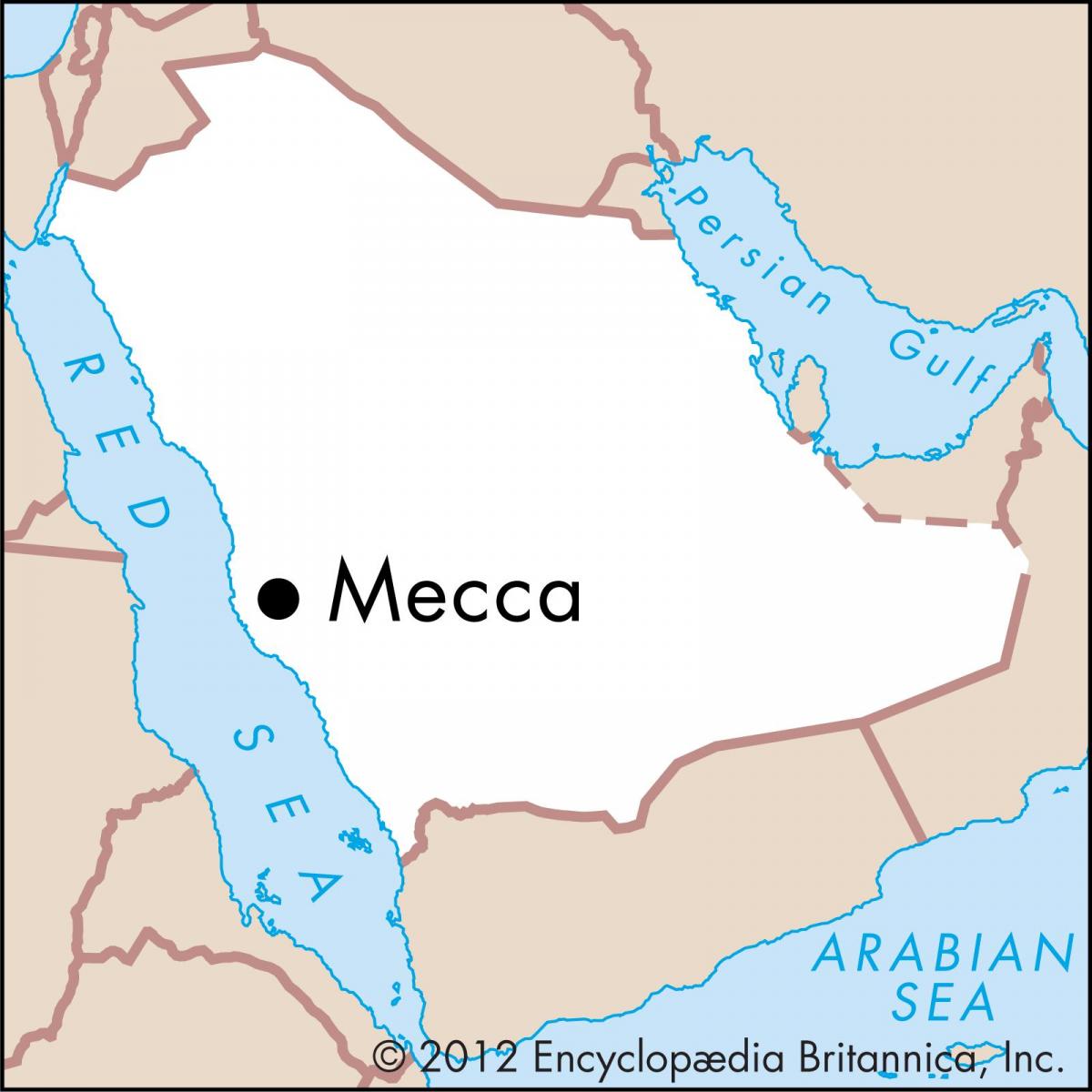 mapa si shahrah e hijra la Meca 