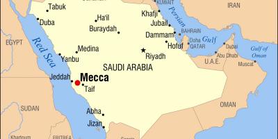 Mapa de hijra camino a la Meca